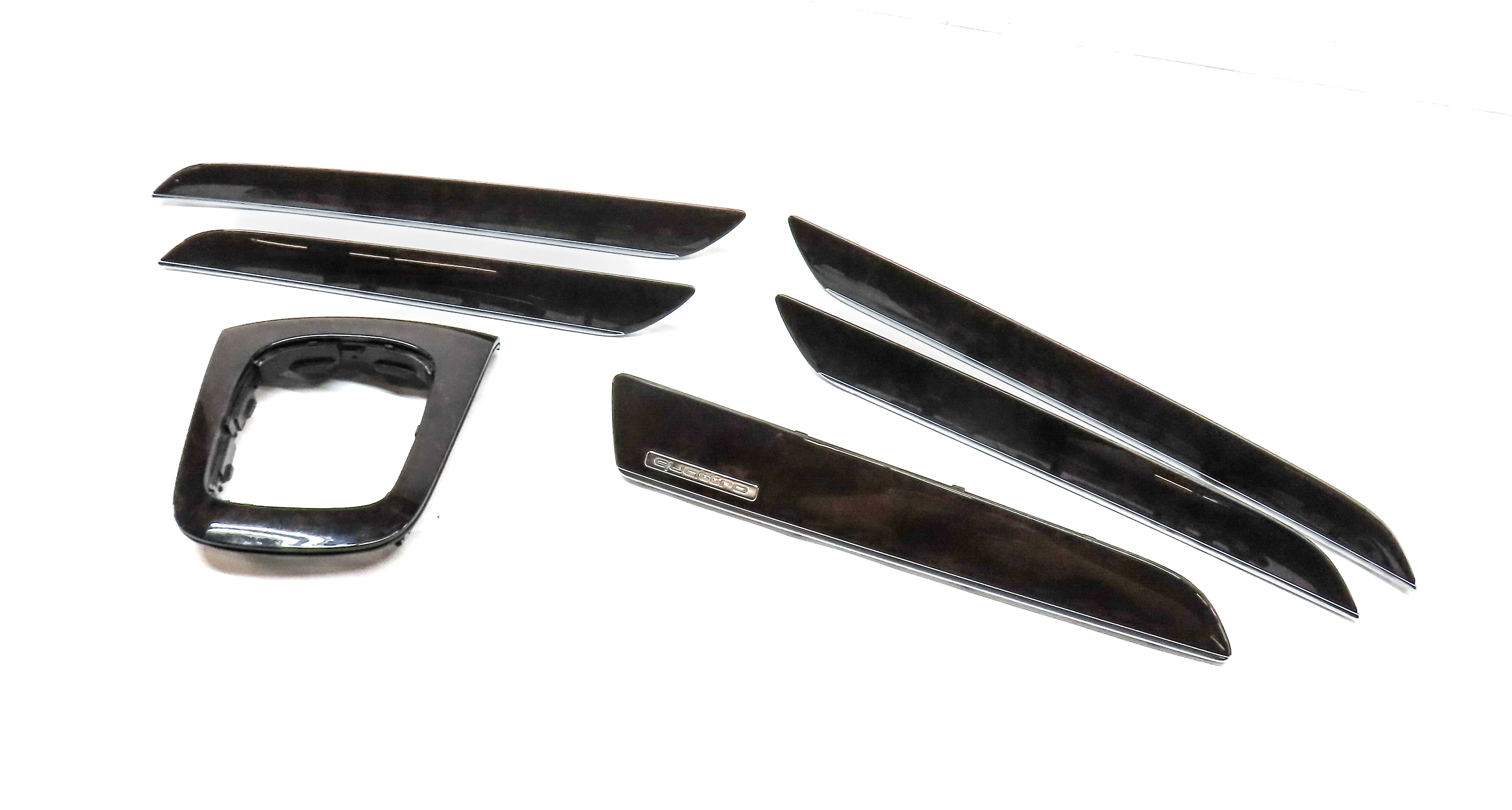 2015 AUDI Q3 (8U) FRONT REAR LEFT RIGHT DOOR DASH CONSOLE TRIM SET (Walnut Wood) — exact item pictured